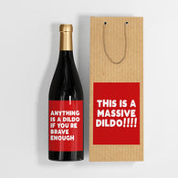 Dildo Wine Label And Gift Bag Set